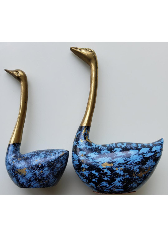 Lebede ornamentale din bronz